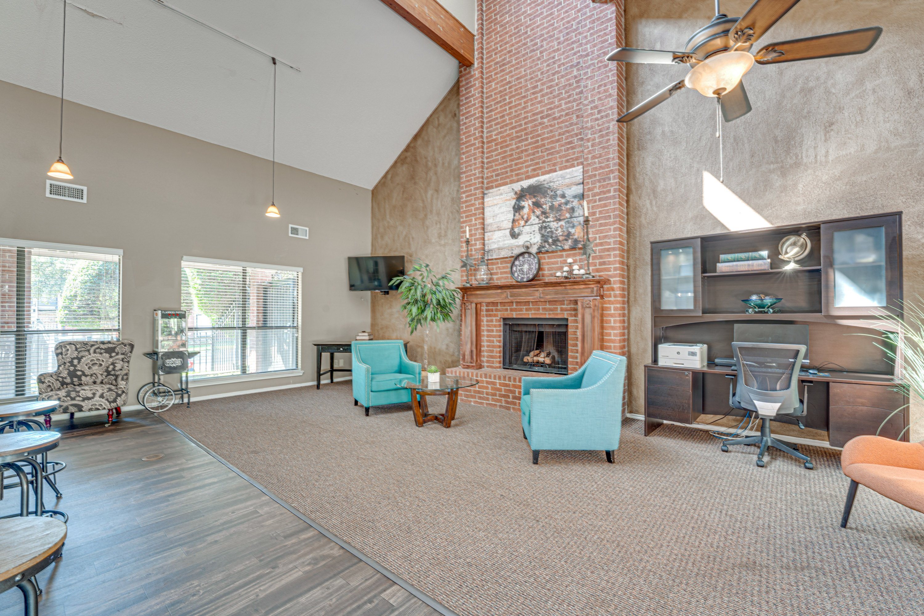 Spacious Living Room at Bardin Oaks Apartments, Arlington